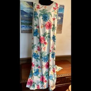 Tropical Classic Caribbean Joe Long Maxi Luau Sun Dress 2X